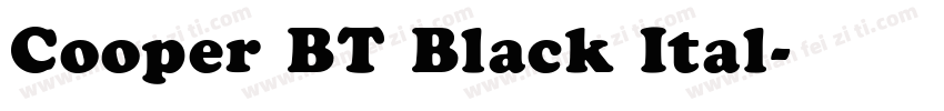 Cooper BT Black Ital字体转换